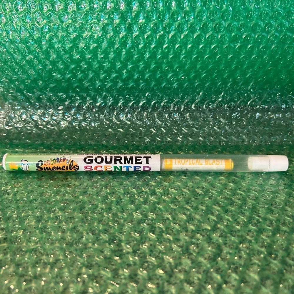 Smencils RETRO Colored TROPICAL BLAST-Gourmet Scented Pencils Eco Newspaper RARE